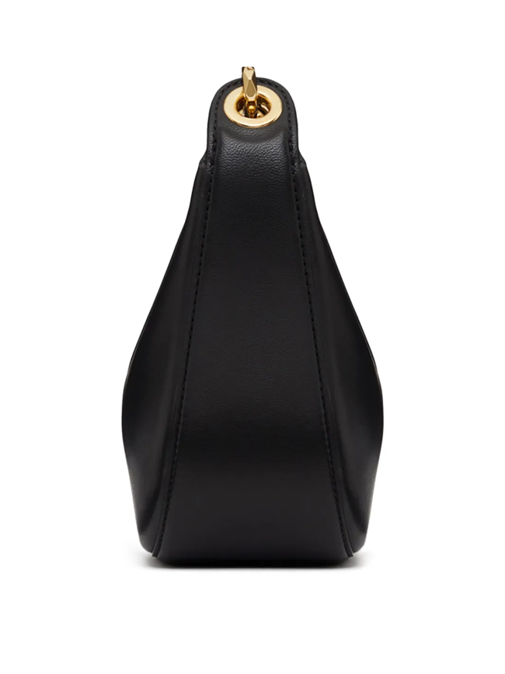 Valentino Garavani Black Leather Mini Hobo Vlogo Shoulder Bag Valentino Garavani