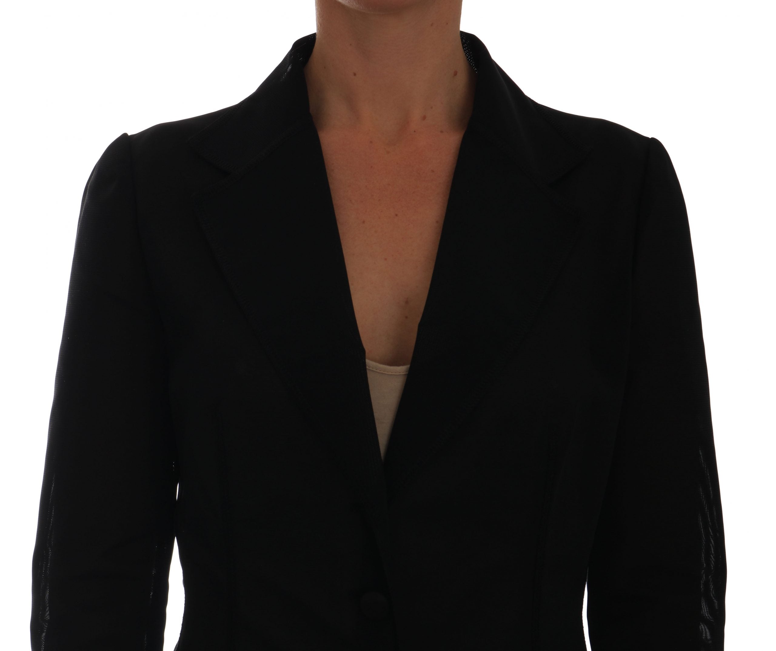 Dolce & Gabbana Black Nylon Net Blazer Jacket Dolce & Gabbana