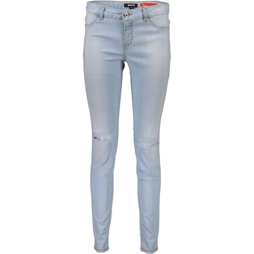 Just Cavalli Blue Cotton Women Jeans.