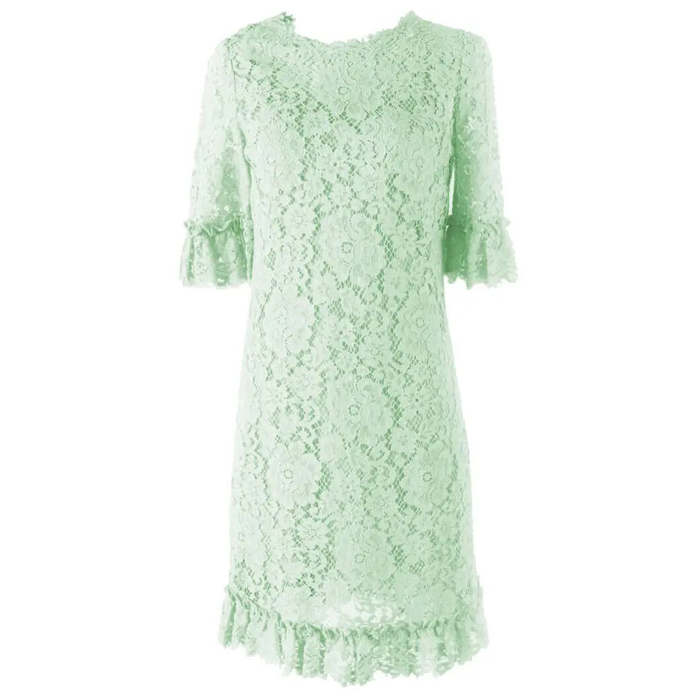 Dolce & Gabbana Green Cotton Dress Dolce & Gabbana