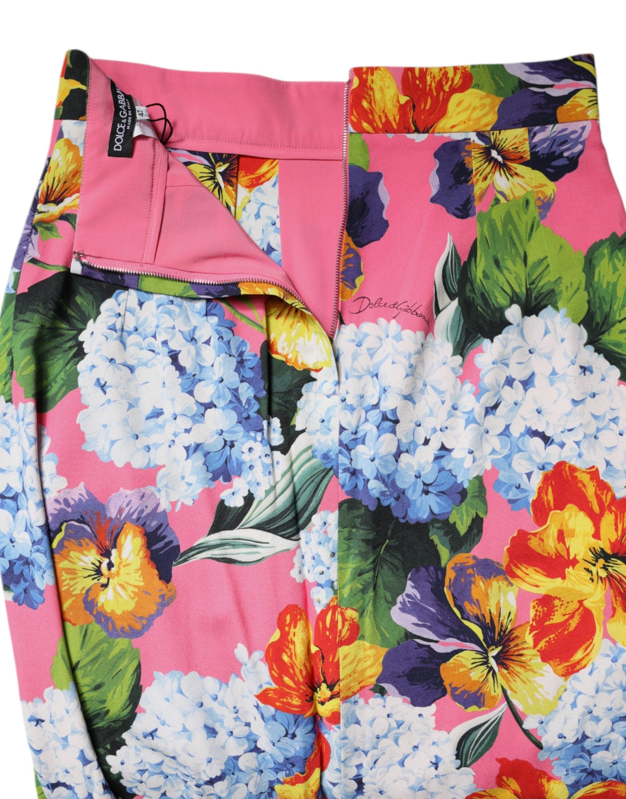 Dolce & Gabbana Multicolor Floral High Waist Midi Skirt Dolce & Gabbana