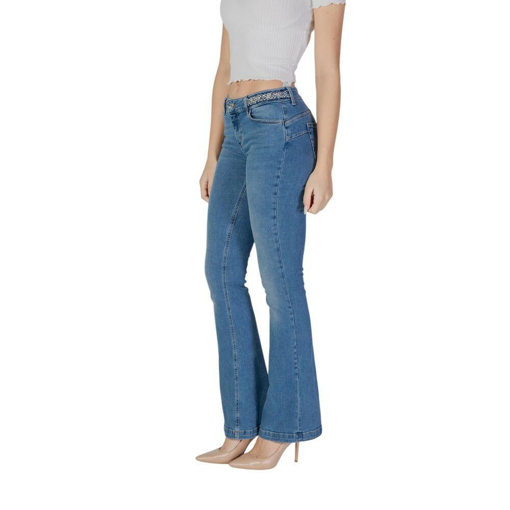 Liu Jo Light Blue Cotton Bootcut Jean Liu Jo