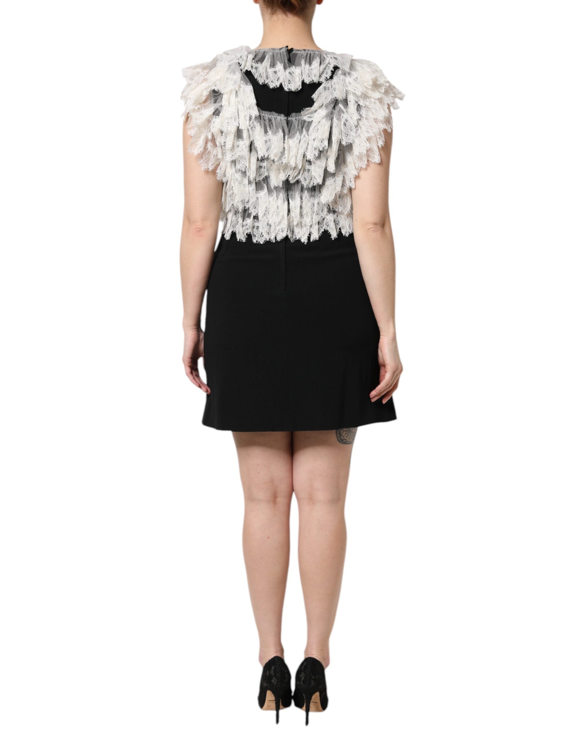 Dolce & Gabbana Black Fashion Devotion Embellish Mini Dress Dolce & Gabbana