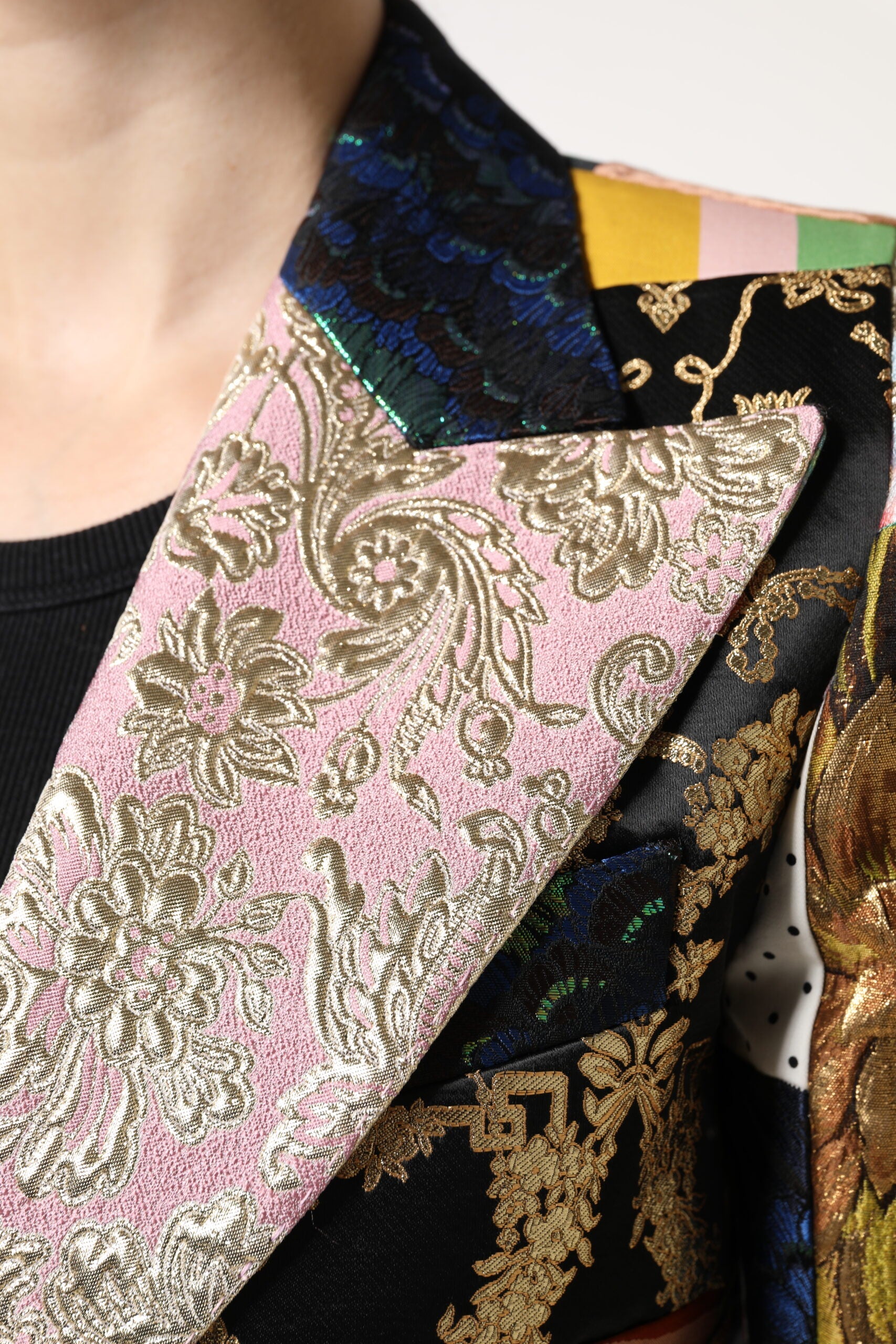 Dolce & Gabbana Multicolor Floral Patchwork Jacquard Jacket Dolce & Gabbana