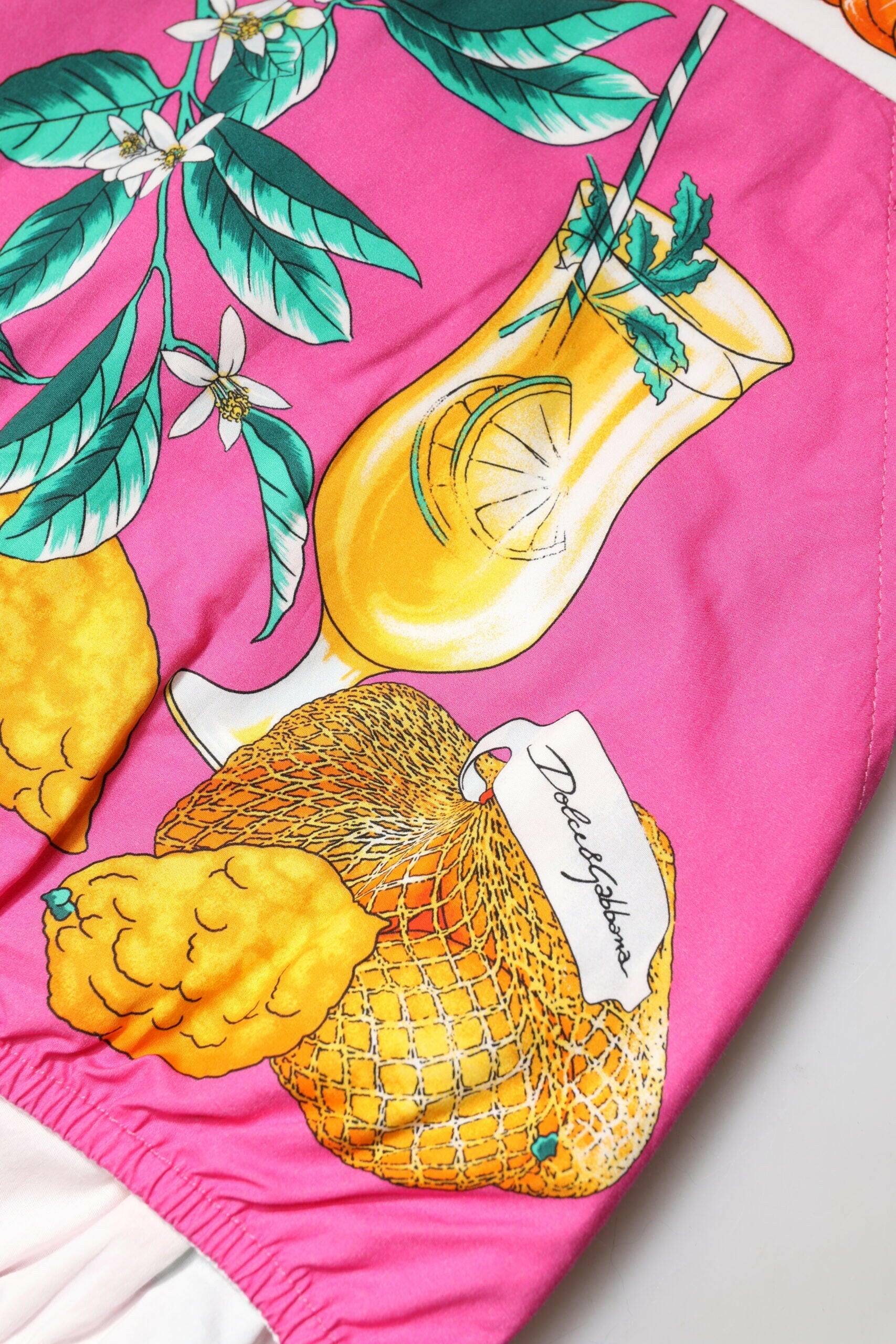 Dolce & Gabbana Pink Printed High Waist Hot Pants Shorts Dolce & Gabbana