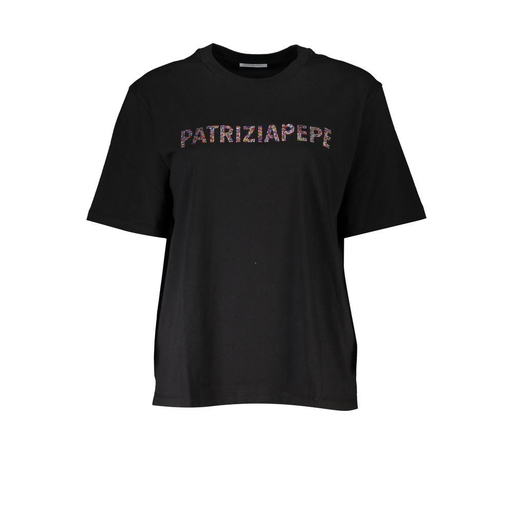Camiseta feminina Patrizia Pepe preta de algodão