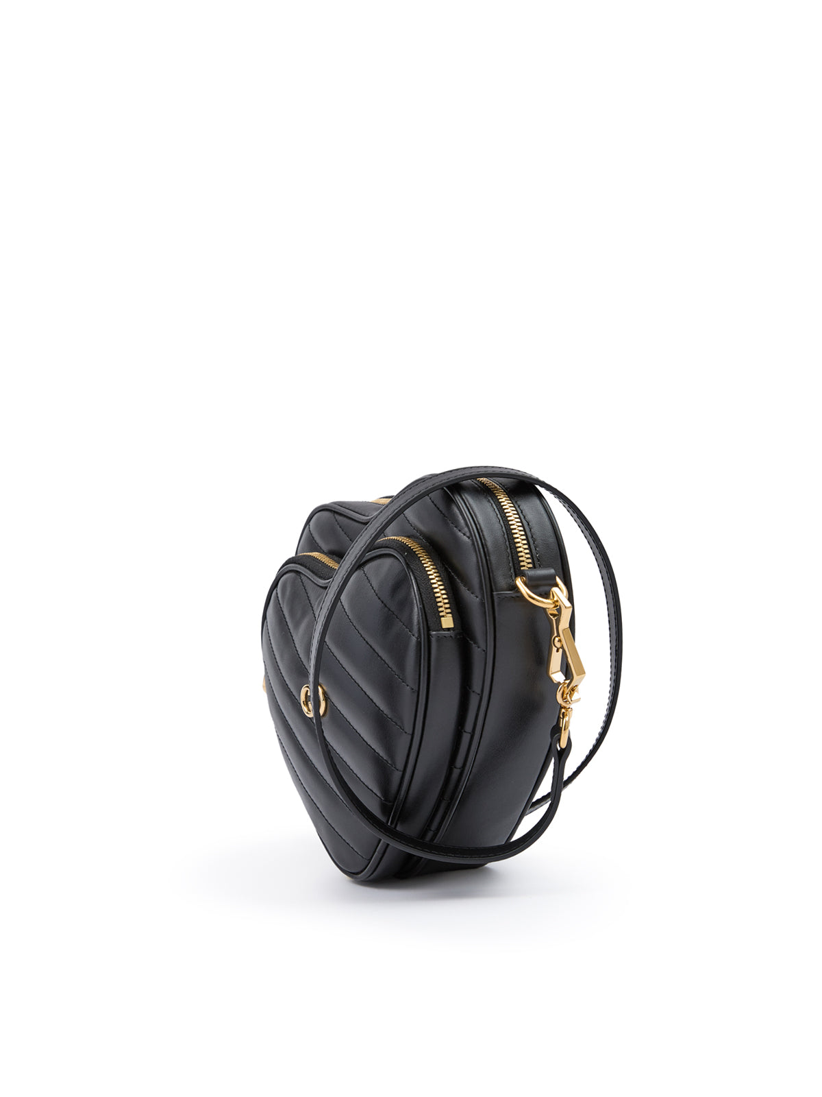 Gucci Black Leather Mini Heart Crossbody Bag Gucci