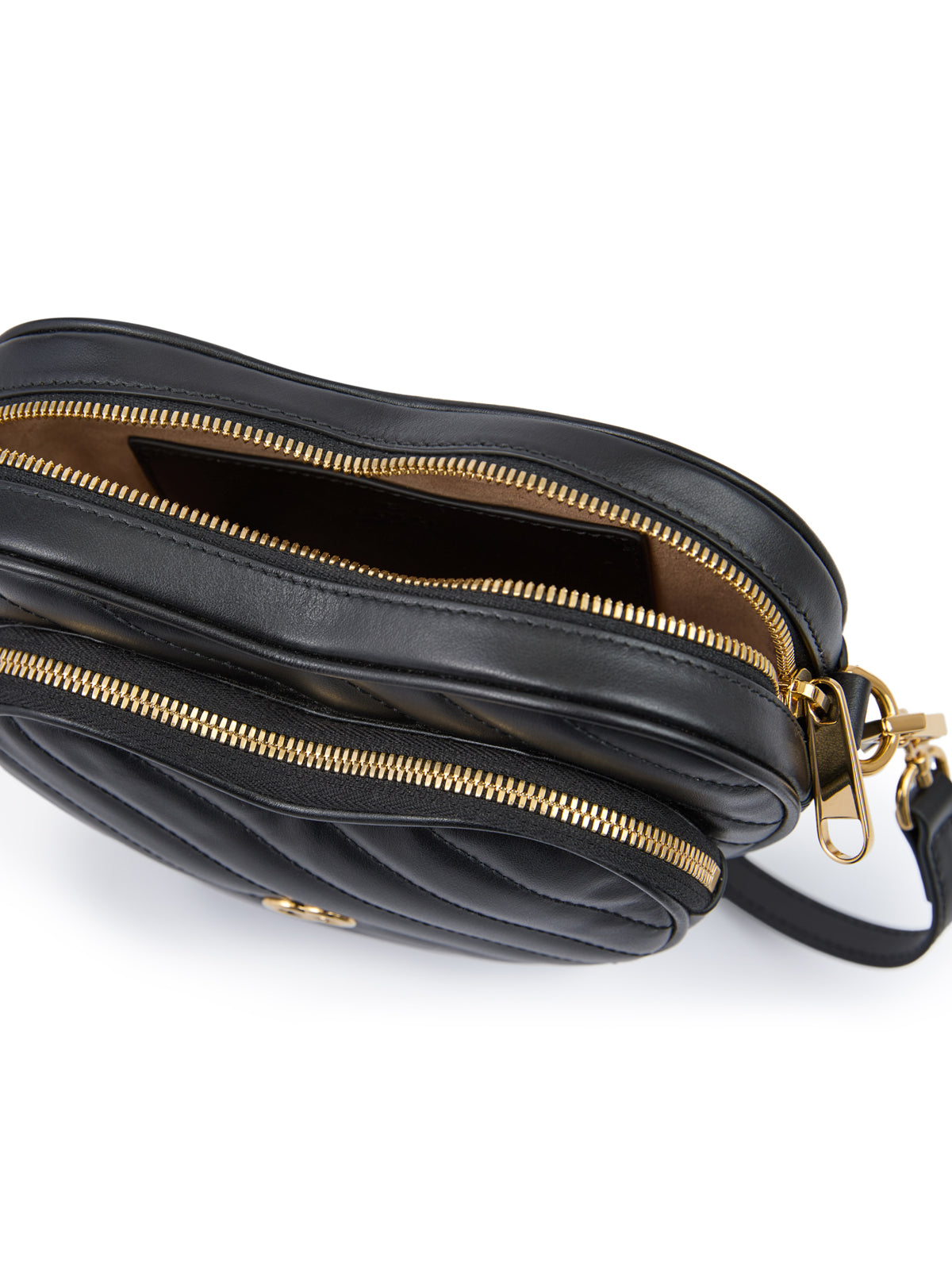 Gucci Black Leather Mini Heart Crossbody Bag Gucci