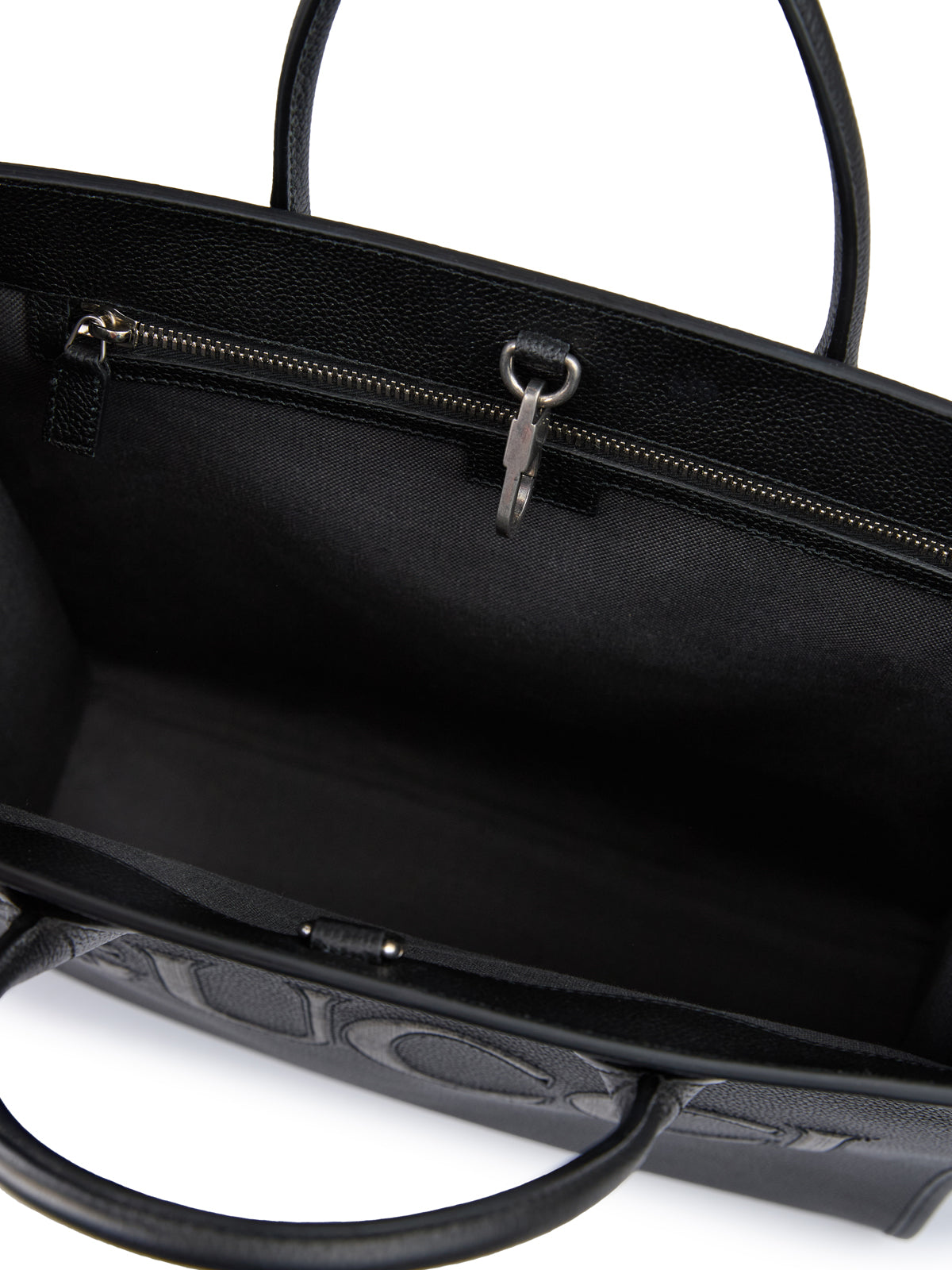 Gucci Black Leather Logo Medium Tote Bag Gucci