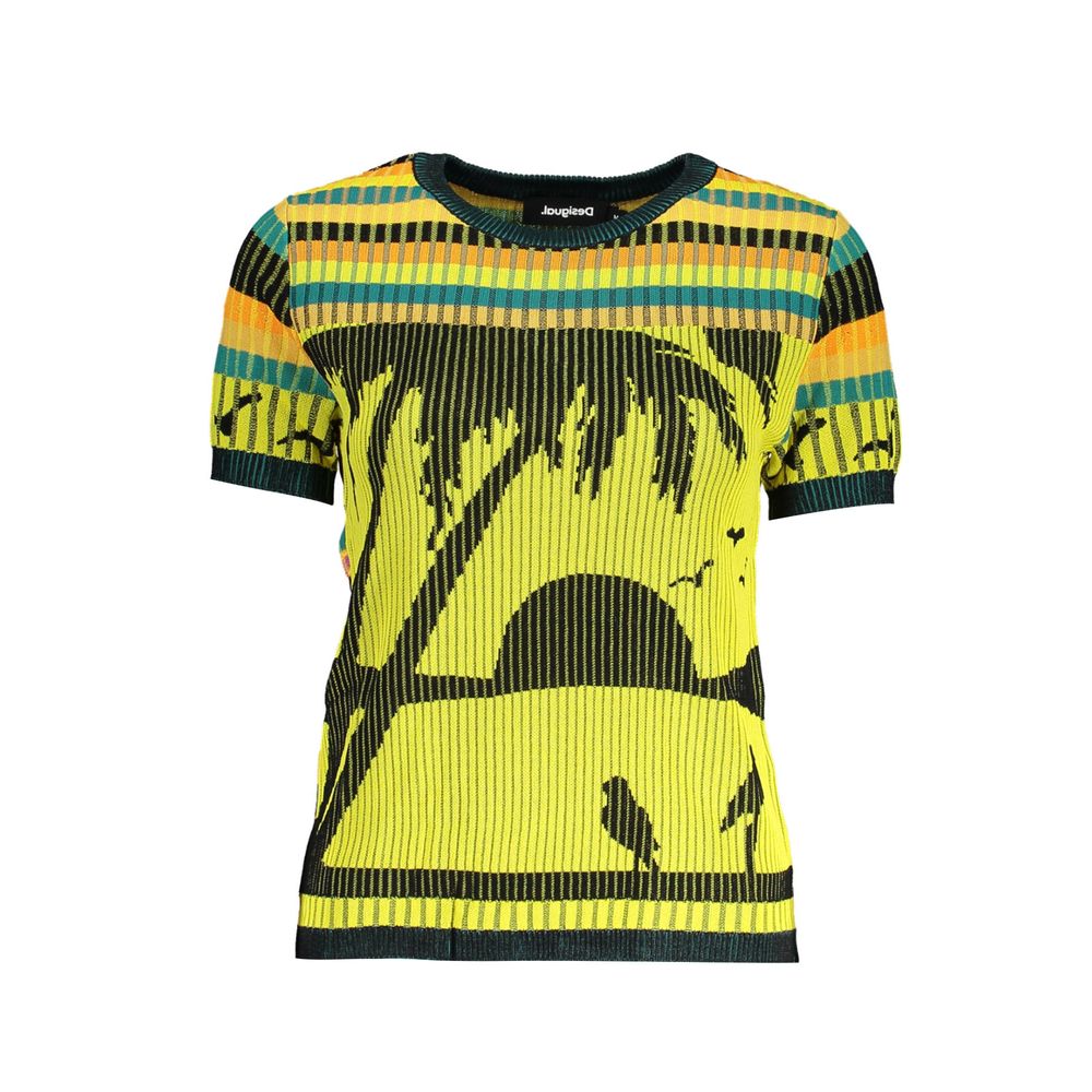 Suéter feminino Desigual amarelo em viscose