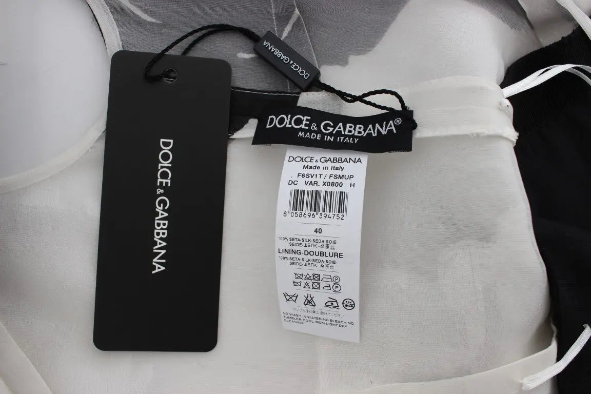 Dolce & Gabbana Elegant Floral Silk Full Length Dress Dolce & Gabbana
