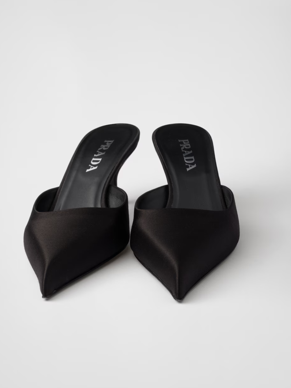 Prada Black Satin Sabot Prada