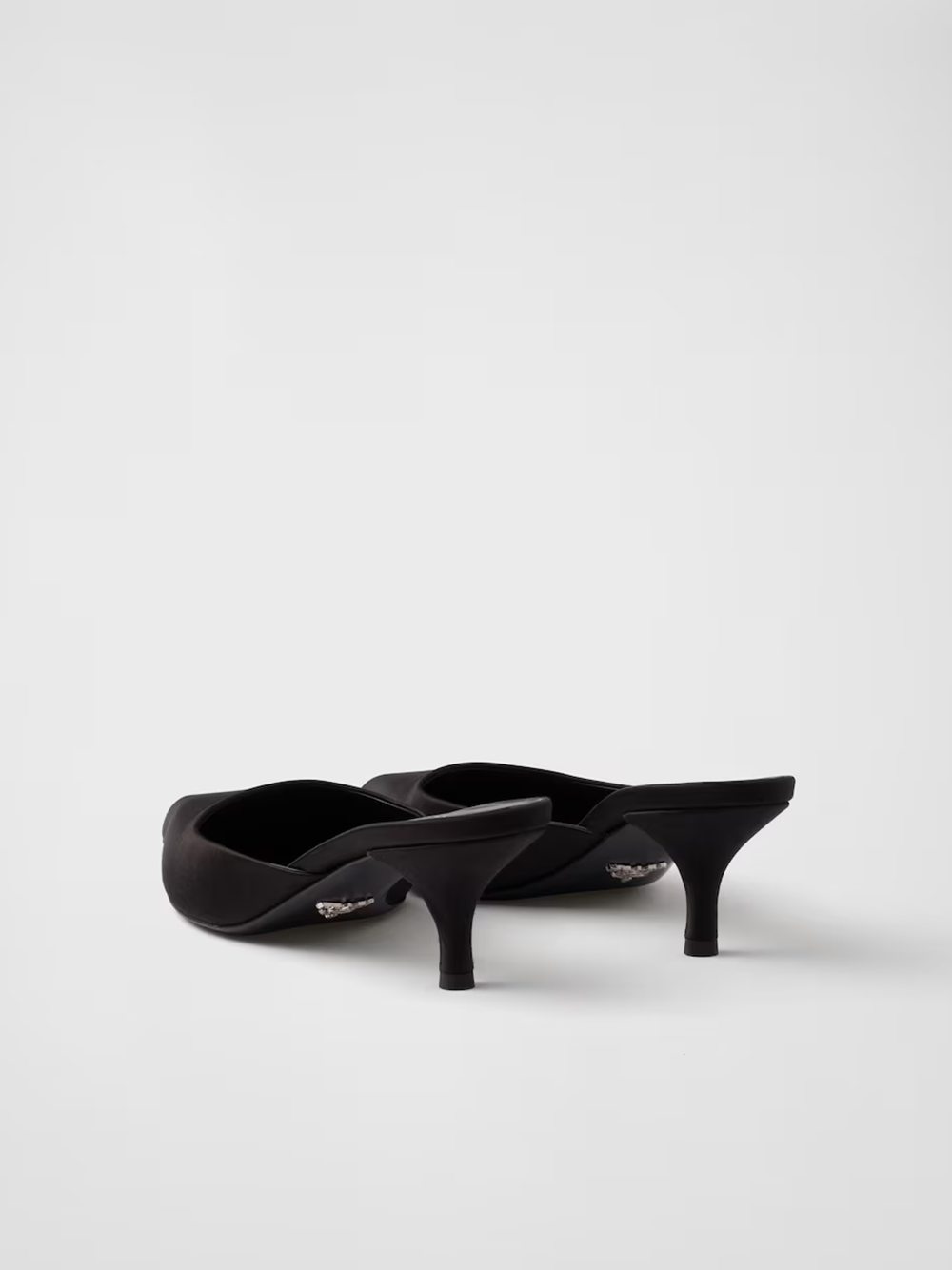 Prada Black Satin Sabot Prada