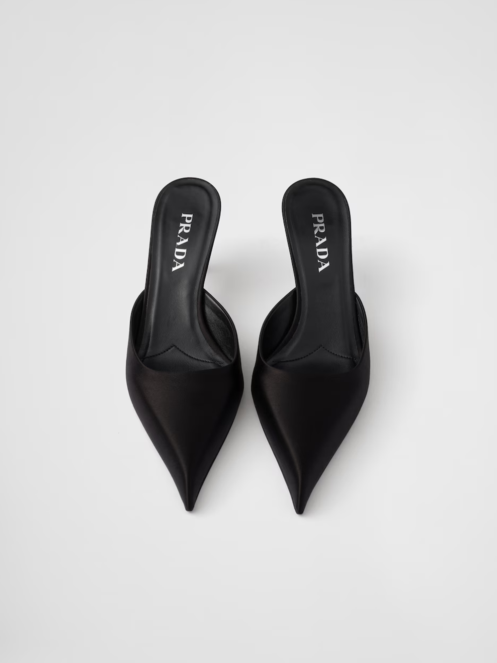 Prada Black Satin Sabot Prada