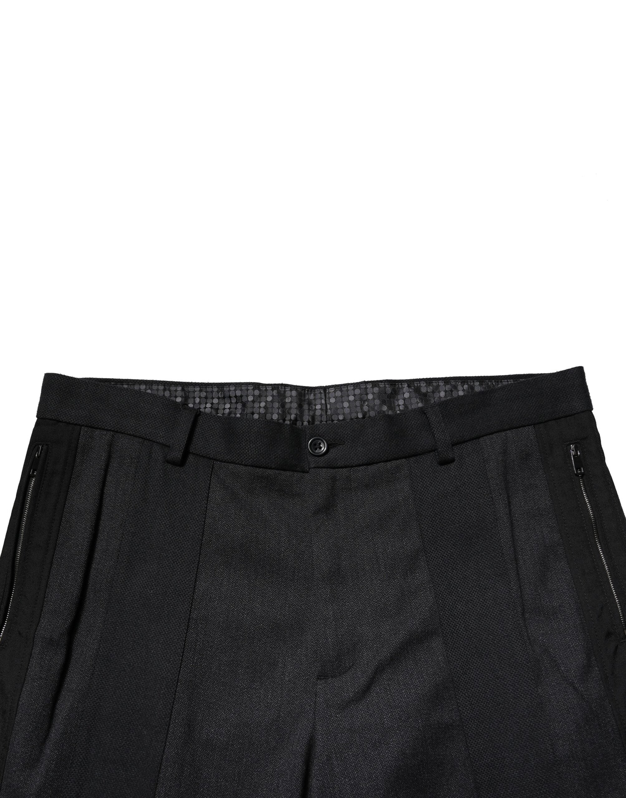 Dolce & Gabbana Black Cotton Dress Slim Formal Pants