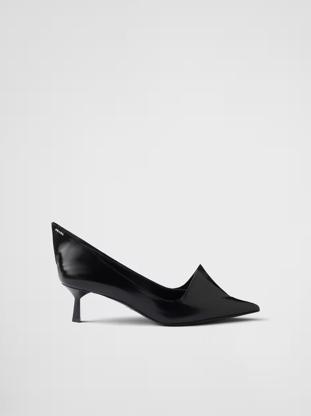 Prada Black Brushed Leather Pumps Prada