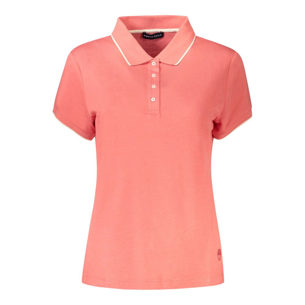 Camisa polo feminina North Sails rosa de algodão
