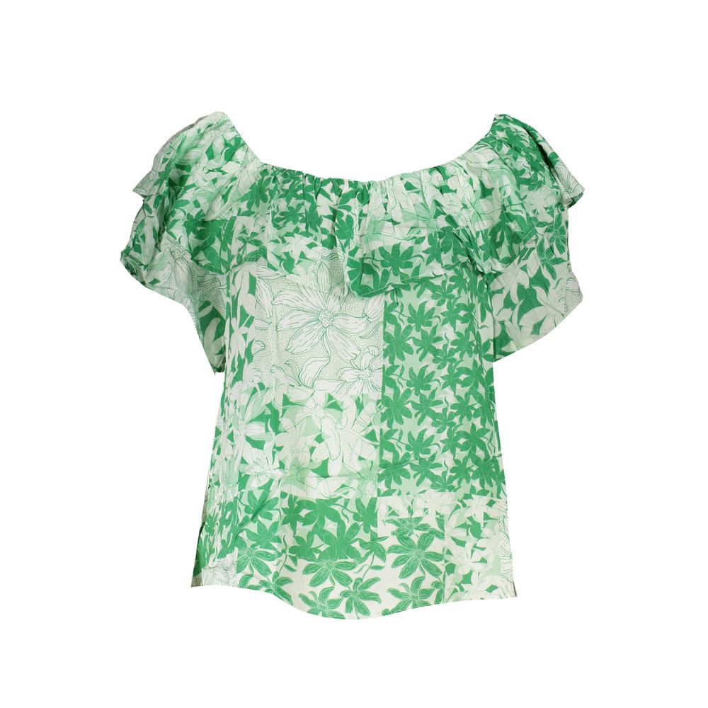 Camiseta feminina Desigual verde de algodão