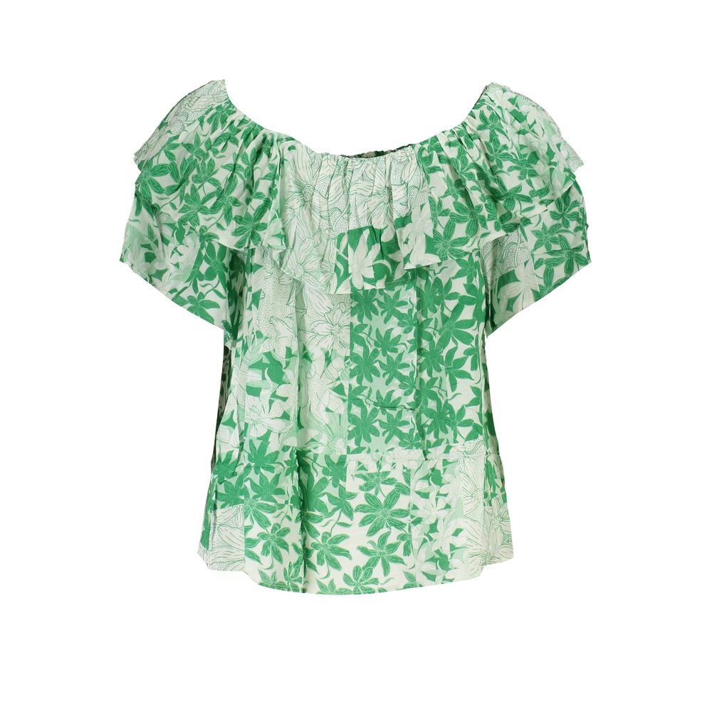 Camiseta feminina Desigual verde de algodão