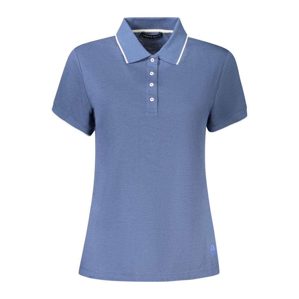Camisa polo feminina North Sails azul de algodão