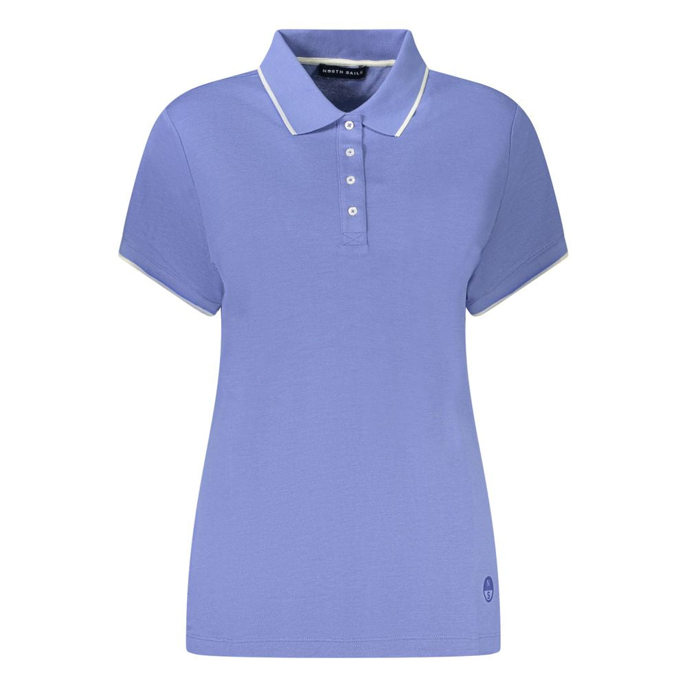 Camisa polo feminina North Sails azul de algodão