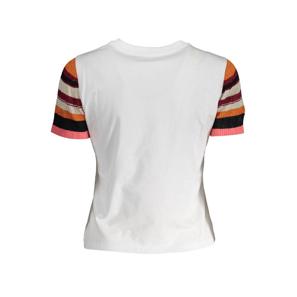 Camiseta feminina Desigual branca de algodão