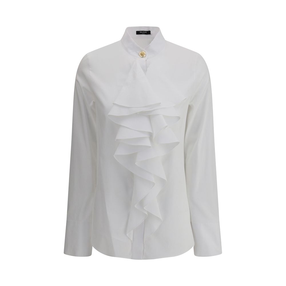 Balmain Poplin ruffle Shirt Balmain