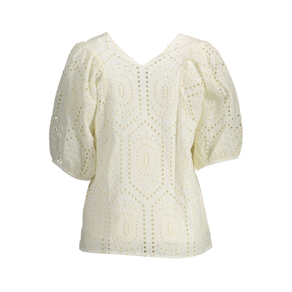 Camiseta feminina Gant de algodão branco