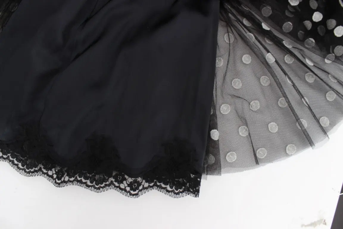 Dolce & Gabbana Elegant Polka Dotted Ruffled Dress Dolce & Gabbana
