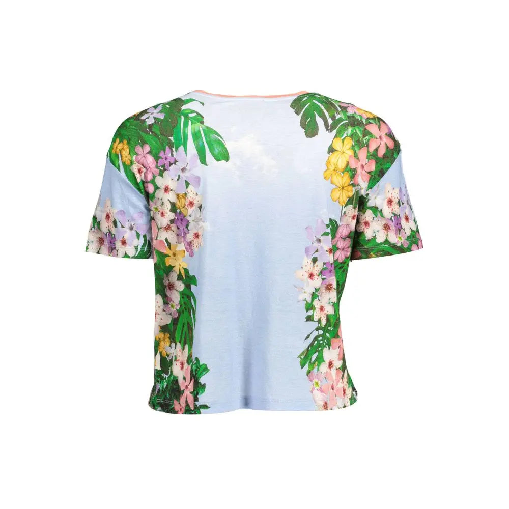 Desigual Blue Linen Tops & T-Shirt - MaraFormigone