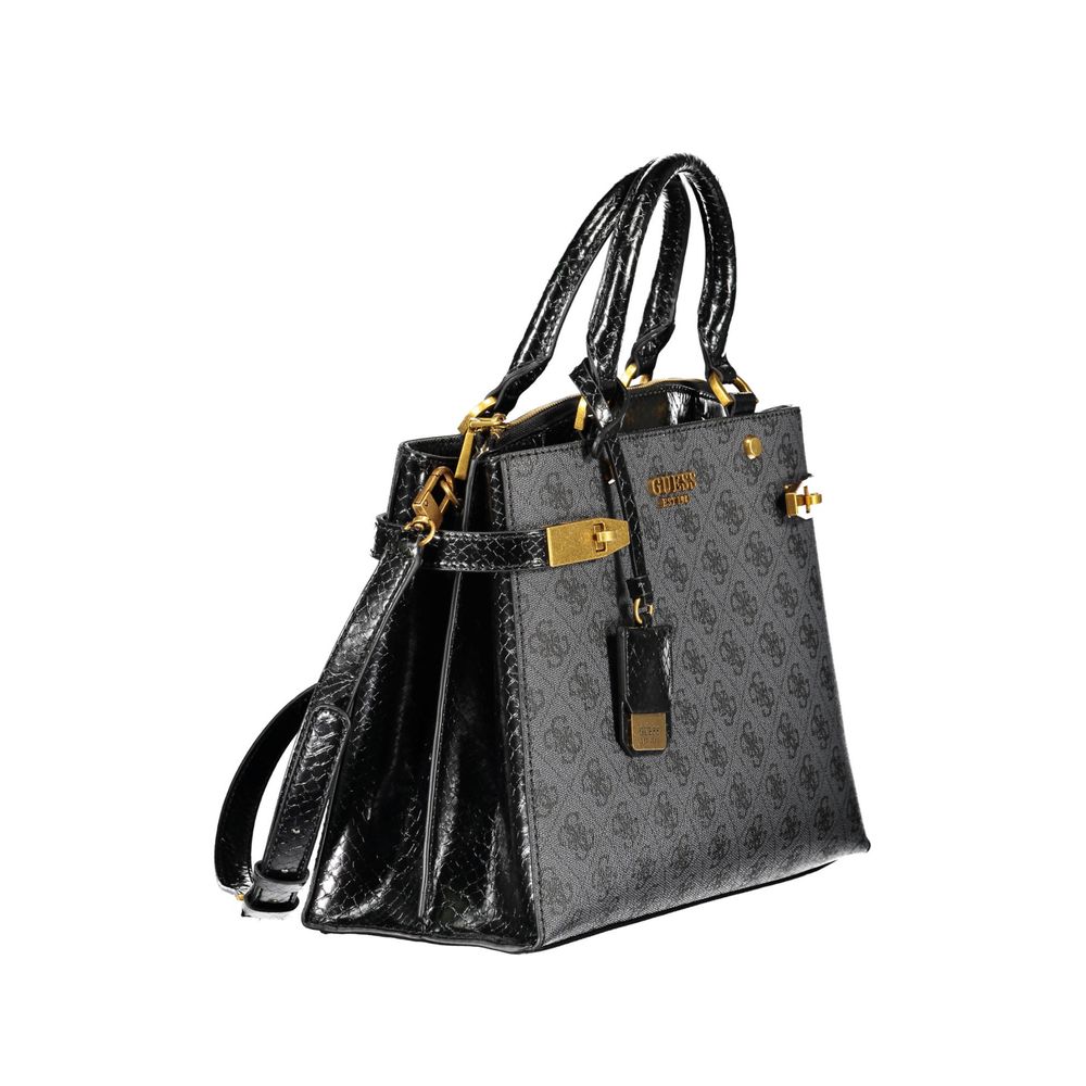 Guess Jeans Black Cotton Handbag Guess Jeans