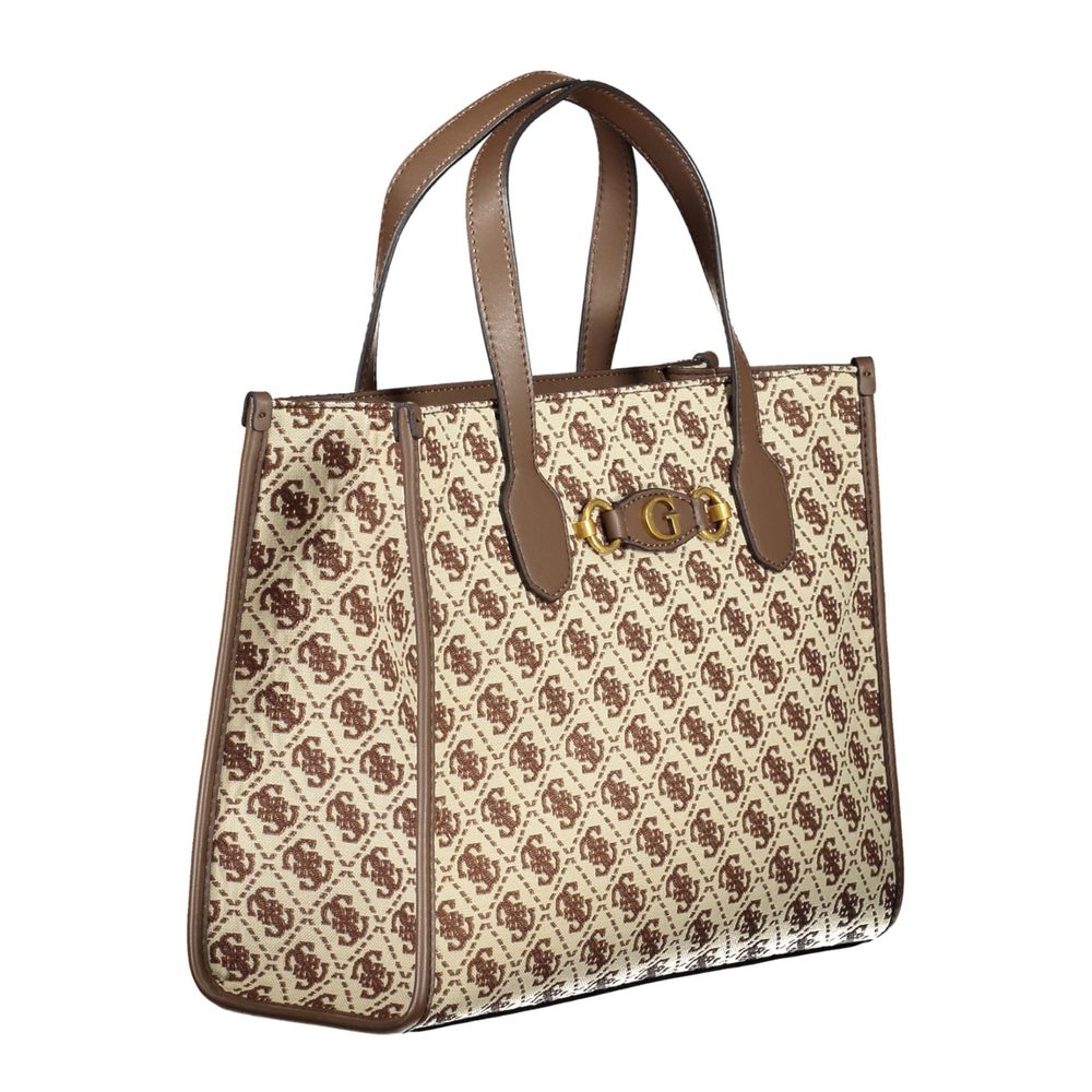 Guess Jeans Brown Polyester Handbag Guess Jeans