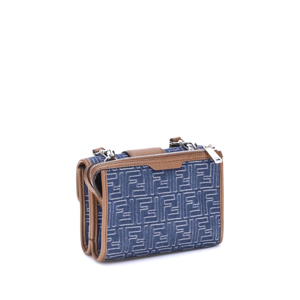 Fendi Baguette denim Shoulder Bag Fendi