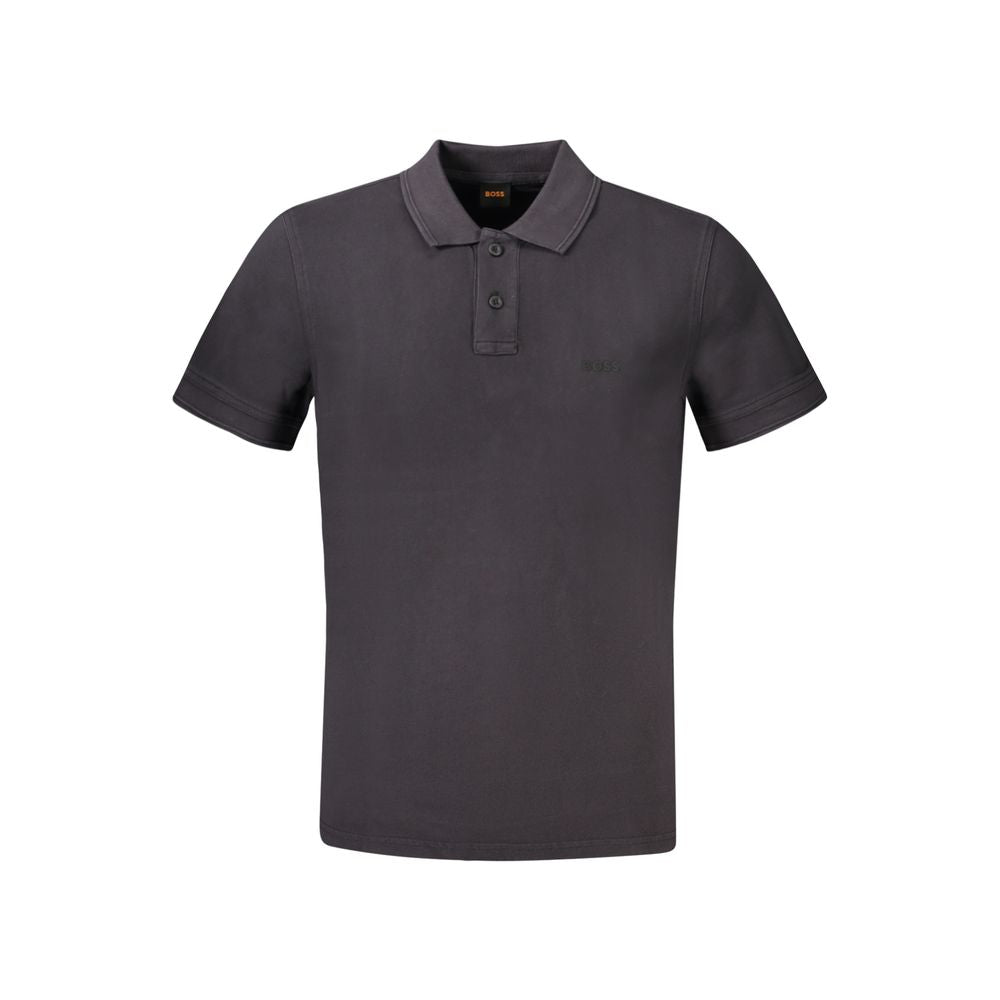 Hugo Boss Black Cotton Men Polo