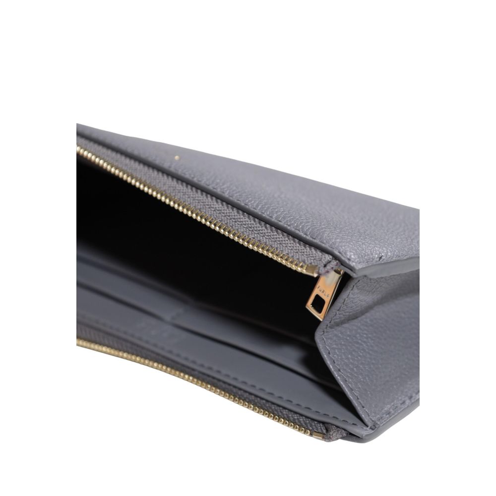 Furla Gray Leather Wallet Furla