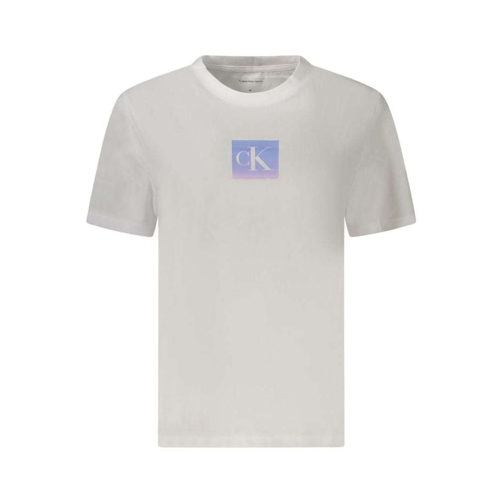 Camiseta feminina Calvin Klein branca de algodão