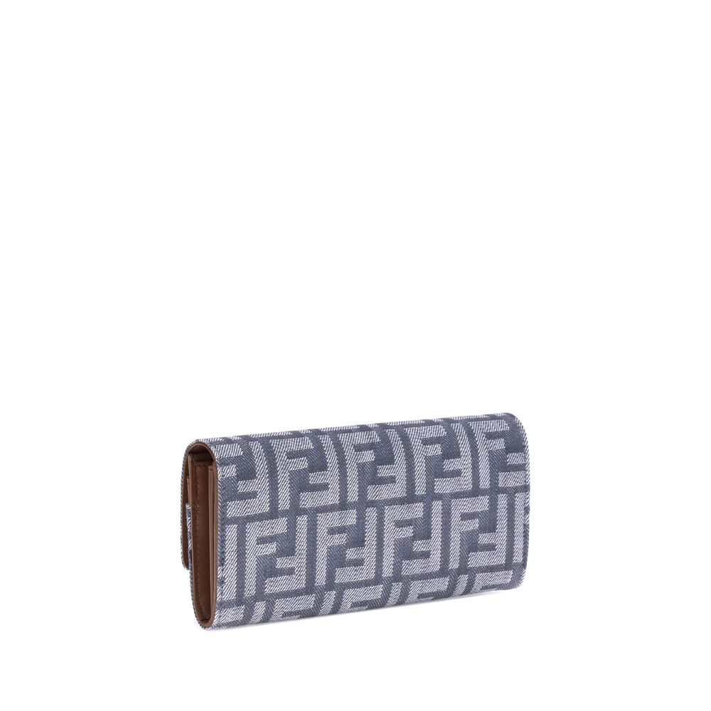 Fendi FF print denim Wallet Fendi