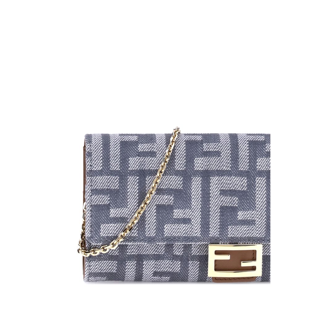 Fendi FF print denim Wallet Fendi