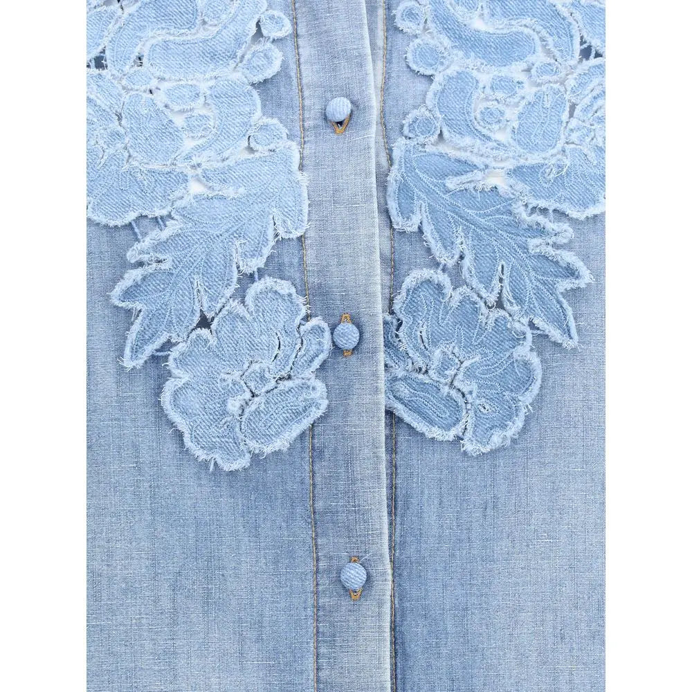 Ermanno Scervino Embroidery denim Shirt Ermanno Scervino