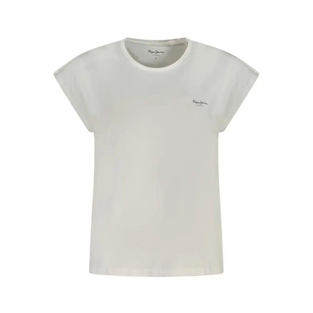Pepe Jeans White Cotton Tops & T-Shirt - MaraFormigone
