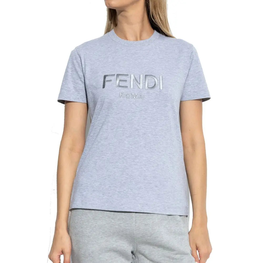 Fendi logo cotton t-shirt - MaraFormigone