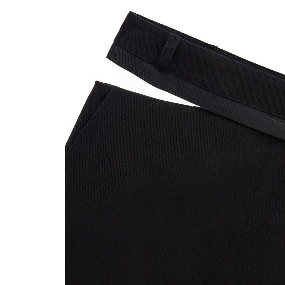 Fendi Virgin Wool Grain De Poud Skirt Fendi