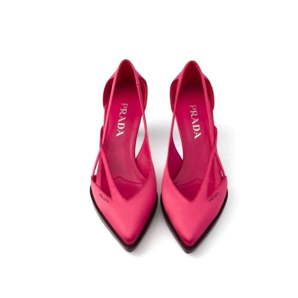 Prada 55mm Satin Cut-Out Pumps Prada