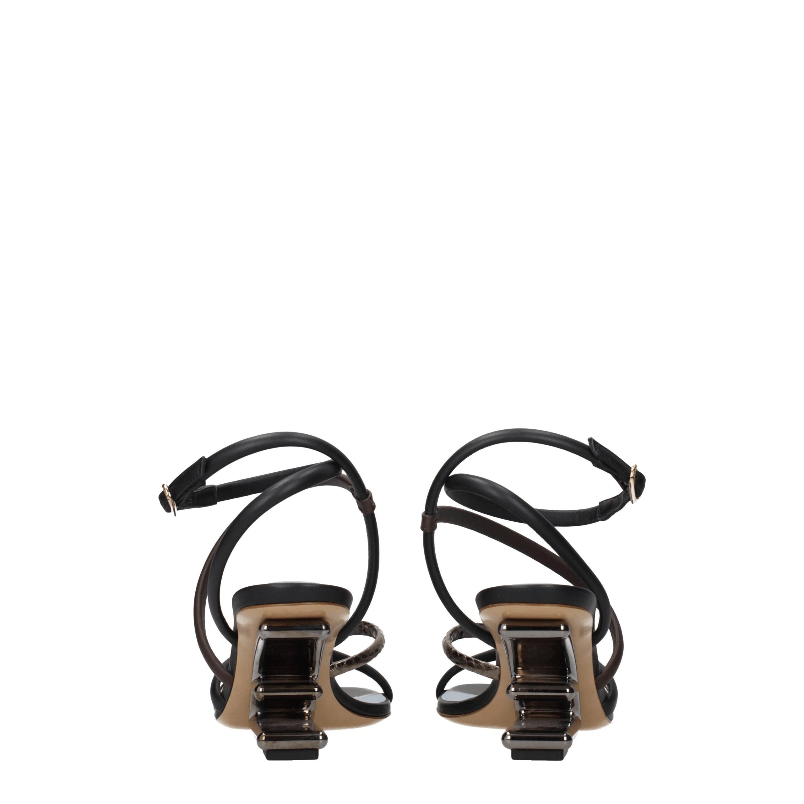 Fendi Multicolor Leather Sandal Fendi