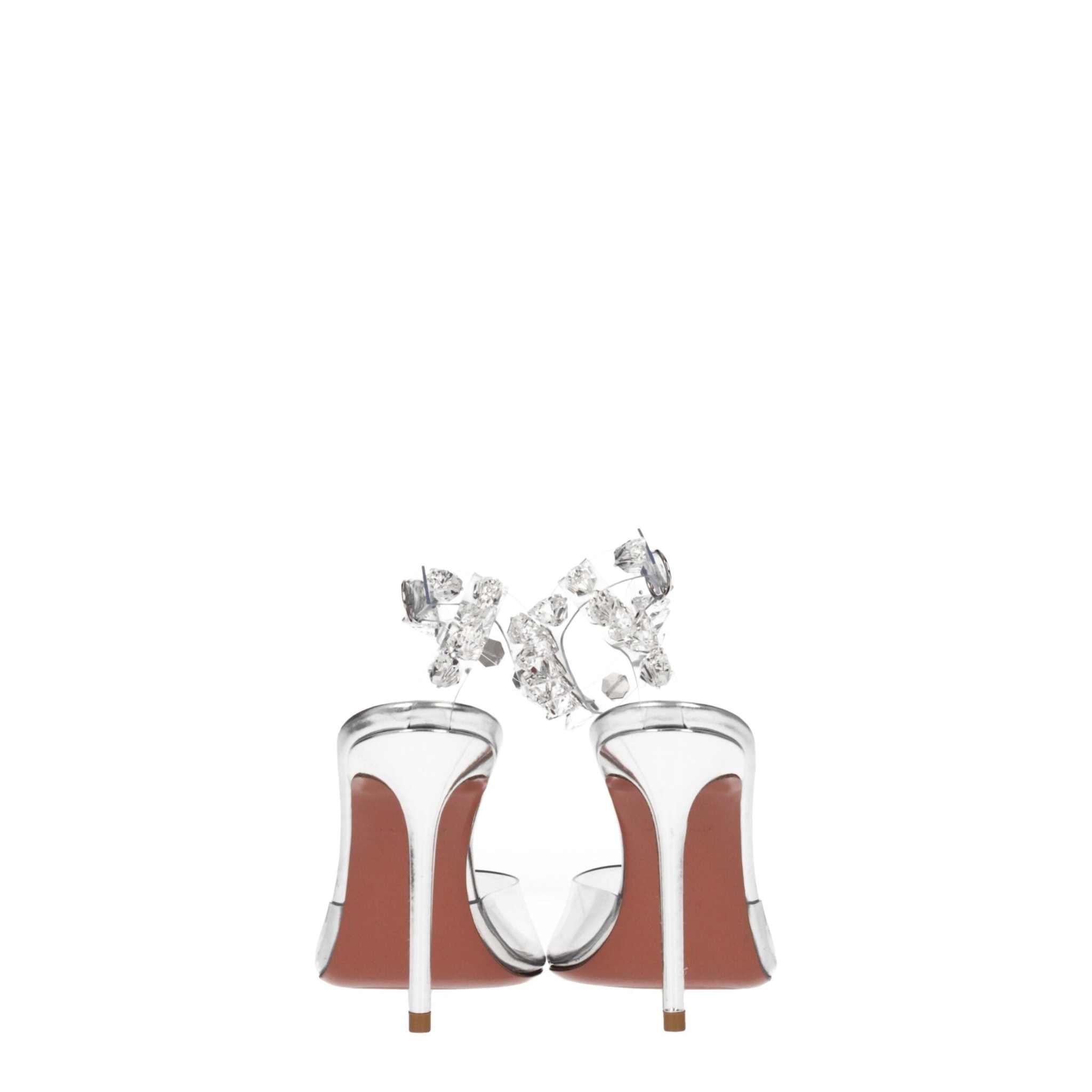 Amina Muaddi Zapatos De Tacón Alto De Pvc Transparente