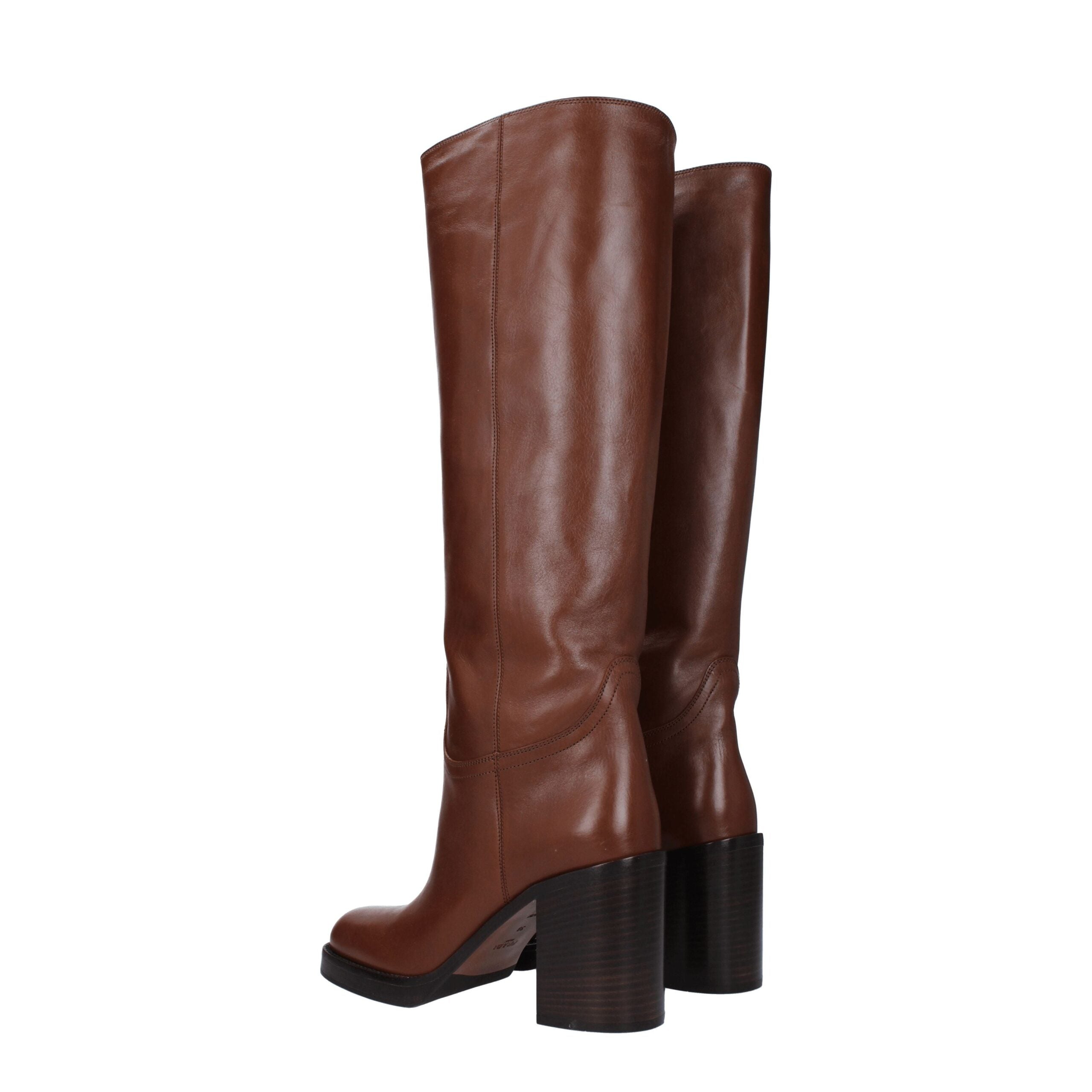 Prada Brown Leather Boot Prada