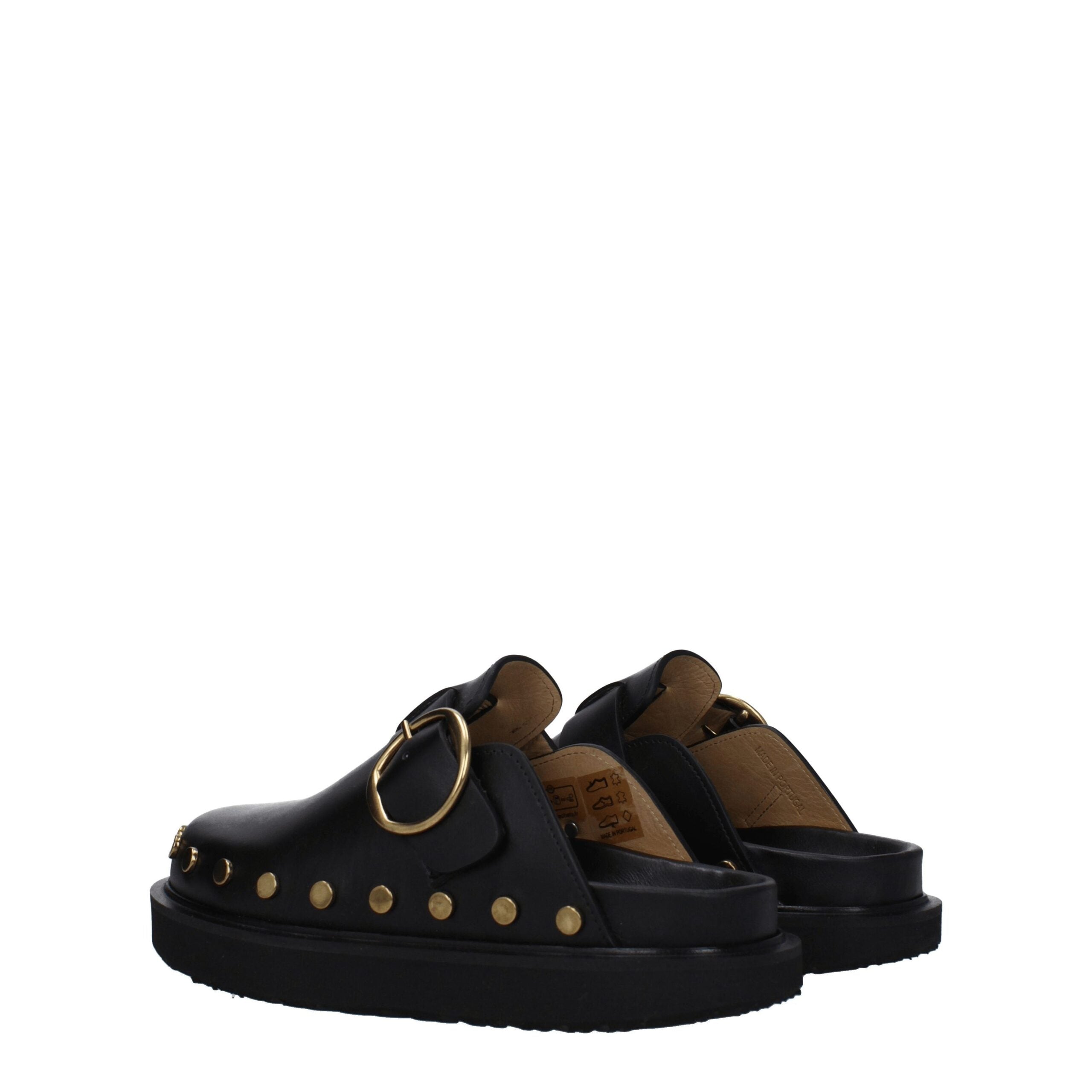 Isabel Marant Black Leather Slipper Isabel Marant