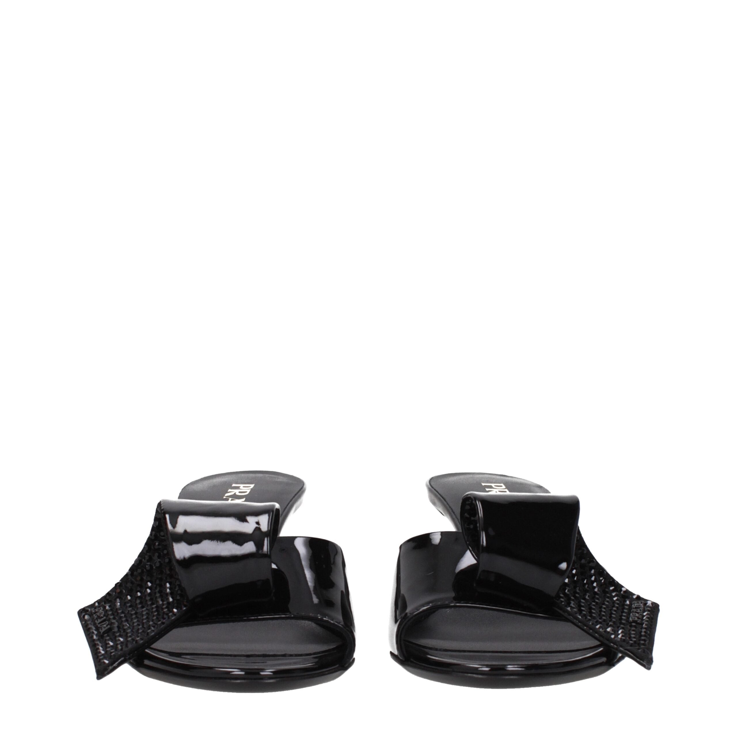 Prada Black Leather Sandal Prada