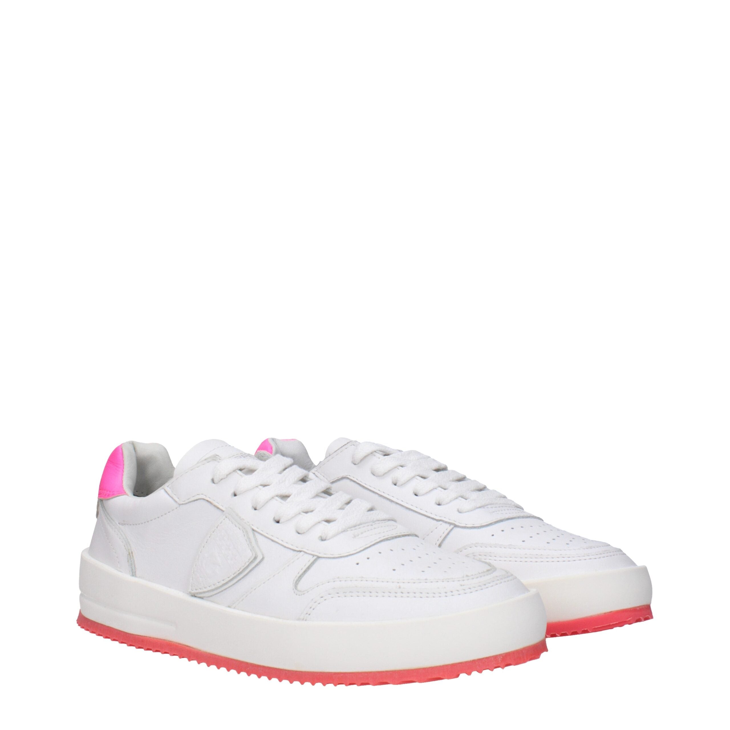 Philippe Model White Leather Sneakers