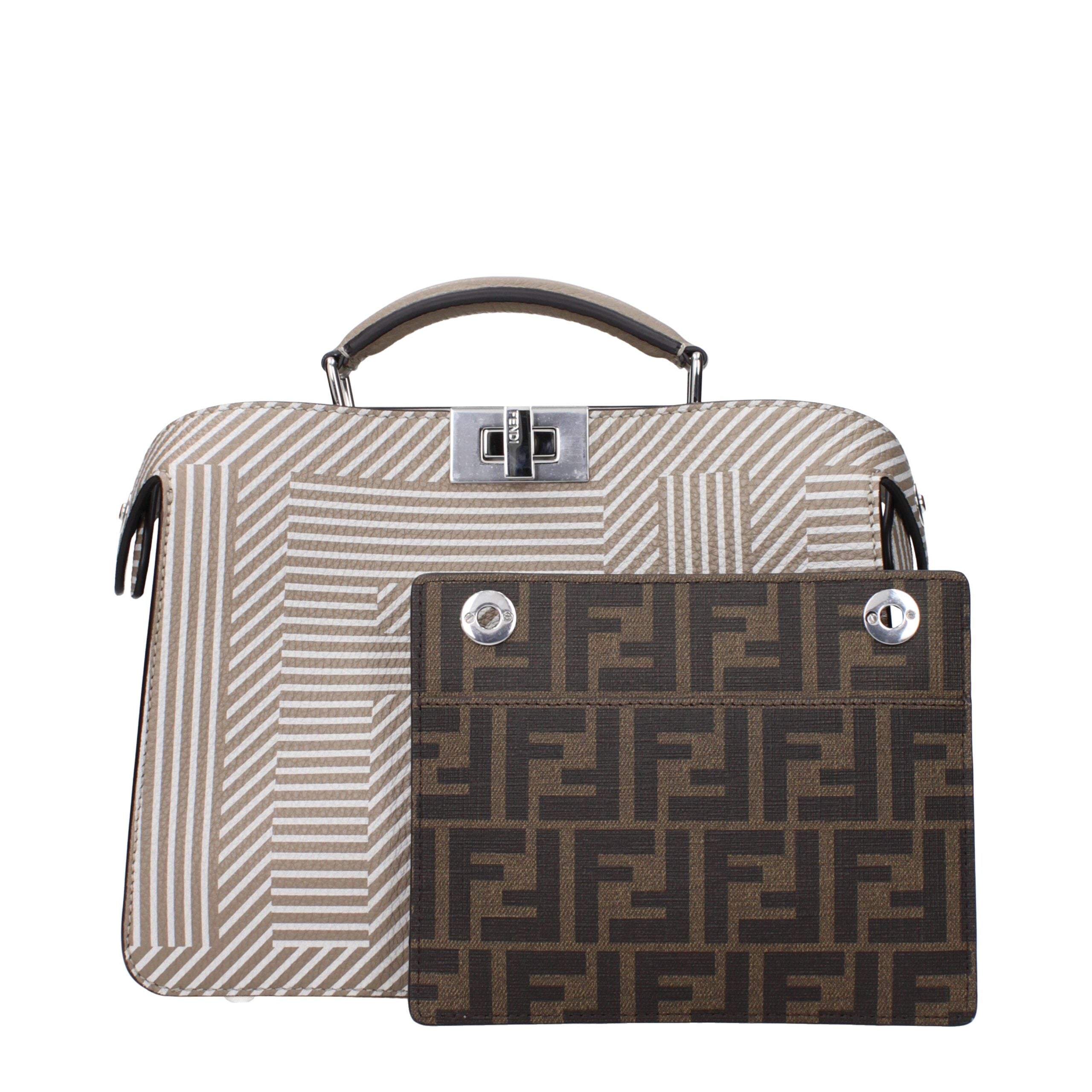 Fendi Beige Leather Handbag Fendi